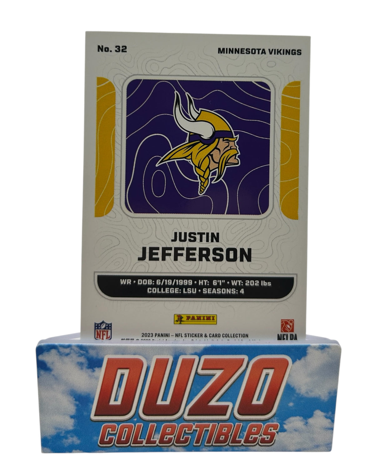 Justin Jefferson Blue /199 2023 Panini NFL Sticker&Card Collection No.32