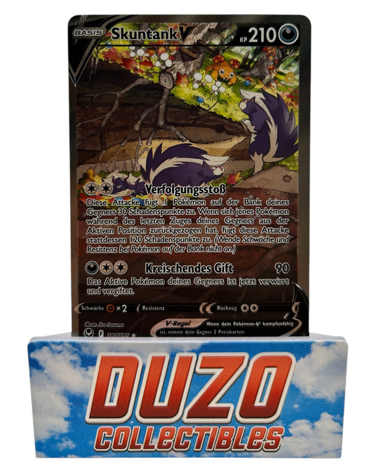 Skuntank V Illustration Rare 2022 Pokemon Silver Tempest No.181/195