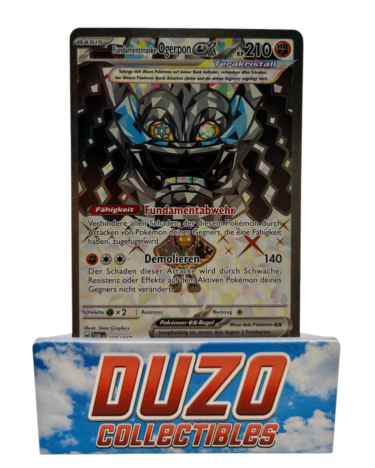 Fundamentmaske-Ogerpon EX Secret Rare 2024 Pokemon Twilight Masquerade No.199/167
