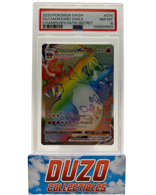 Charizard VMAX Rainbow 2020 Pokemon Champion's Path No.074/073 PSA8