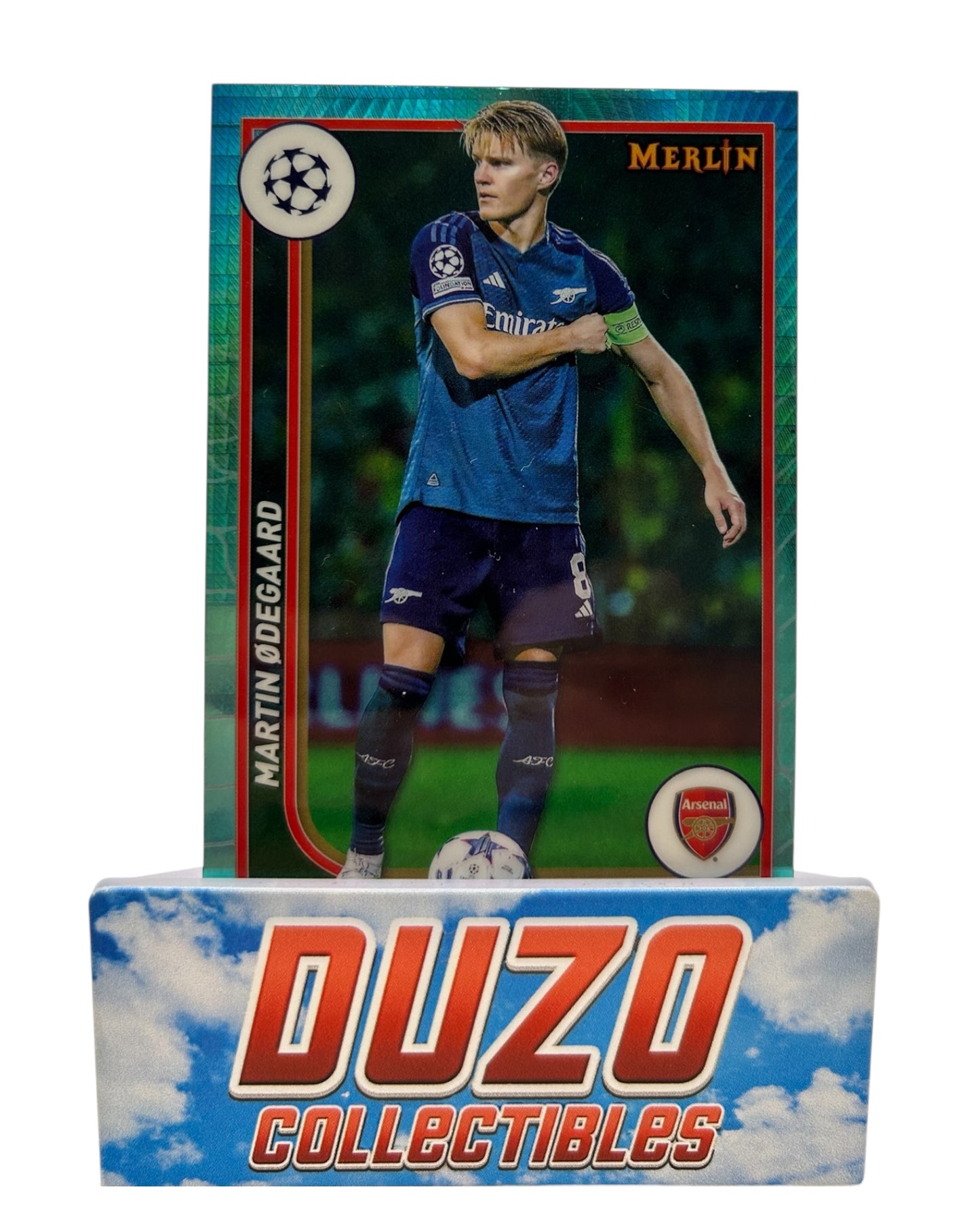 Martin Odegaard Aqua Refractor 2024 Topps Merlin Collections No.14