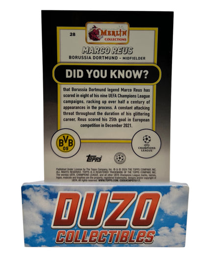 Marco Reus Aqua Refractor 2024 Topps Merlin Collections No.28