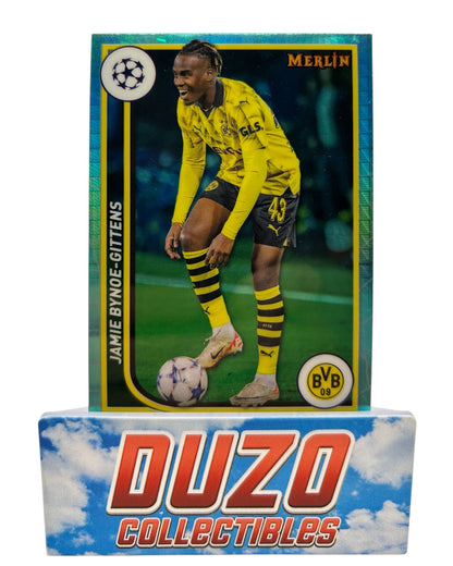 Jamie Bynoe-Gittens Aqua Refractor 2024 Topps Merlin Collections No.25