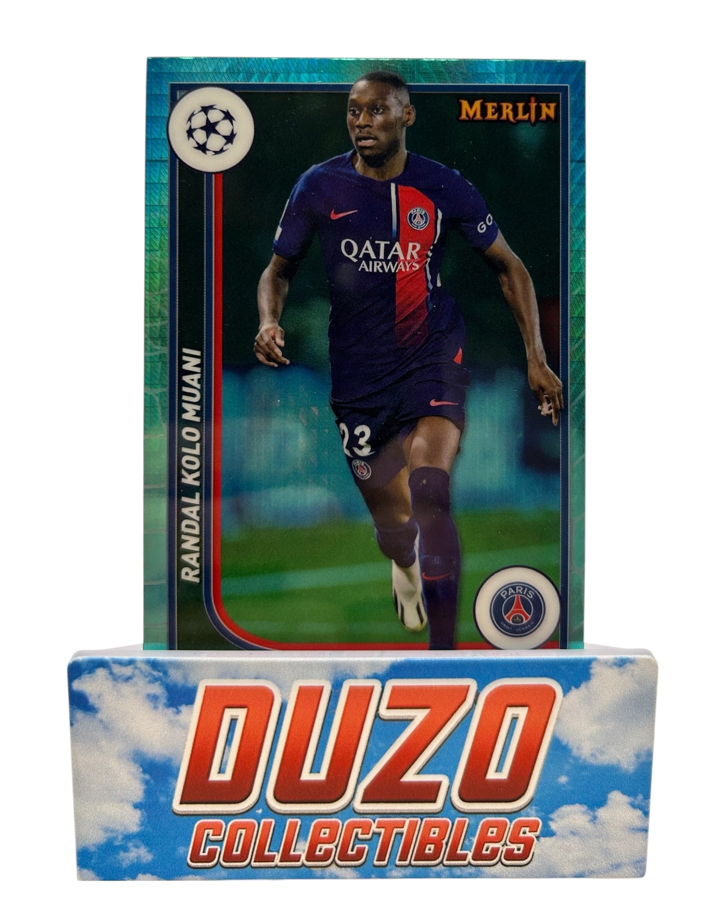 Randal Kolo Muani Aqua Refractor 2024 Topps Merlin Collections No.93