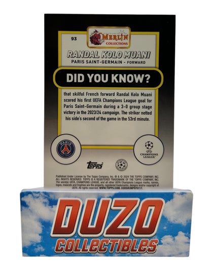 Randal Kolo Muani Aqua Refractor 2024 Topps Merlin Collections No.93