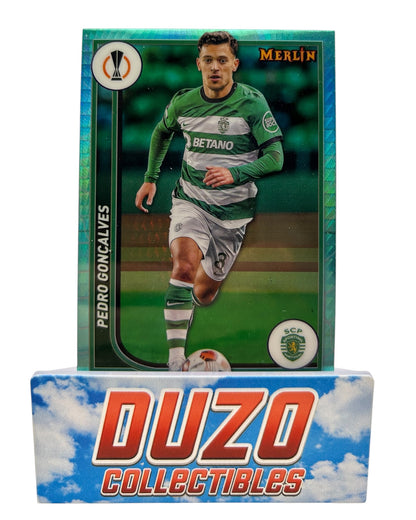 Pedro Goncalves Aqua Refractor 2024 Topps Merlin Collections No.115