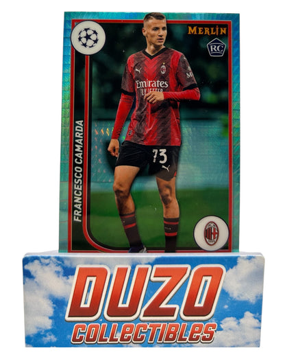 Francesco Camarda Rookie Aqua Refractor 2024 Topps Merlin Collections No.122