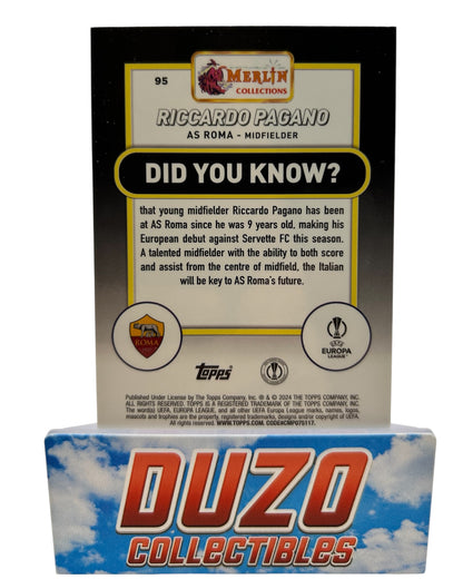 Riccardo Pagano Rookie Speckle /199 2024 Topps Merlin Collections No.95