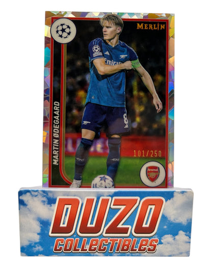 Martin Odegaard Cracked Ice /250 2024 Topps Merlin Collections No.14