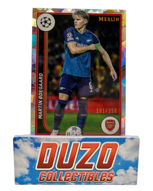 Martin Odegaard Cracked Ice /250 2024 Topps Merlin Collections No.14