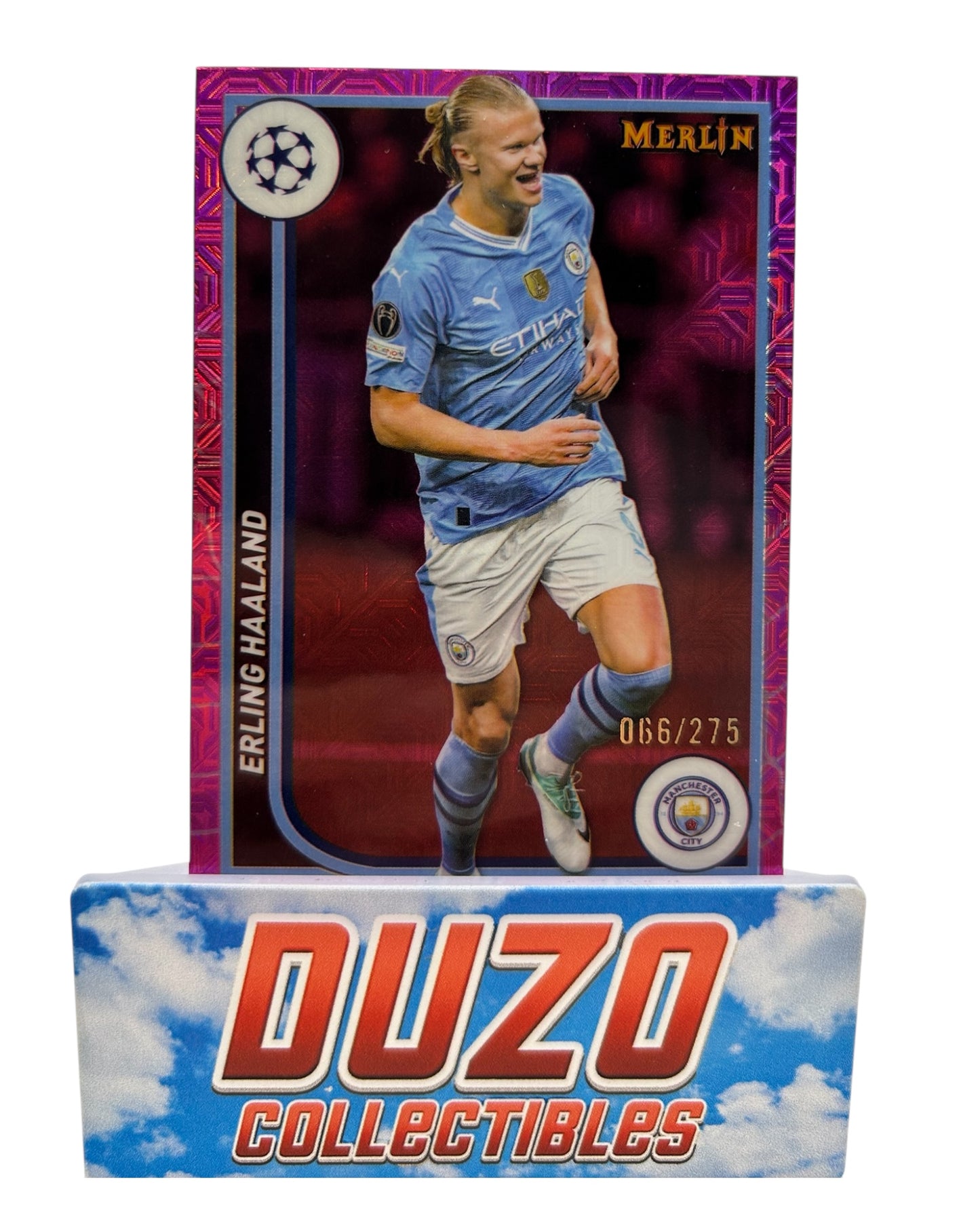 Erling Haaland Pink Mojo /275 2024 Topps Merlin Collections No.73
