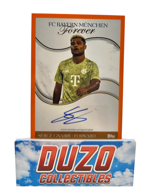 Serge Gnabry Orange Auto /25 2024 Topps FC Bayern Forever Team Set No.MA-SG