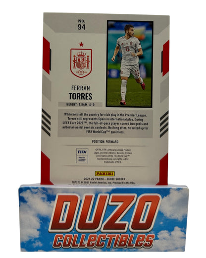 Ferran Torres Blue /49 2021-22 Panini Score No.94