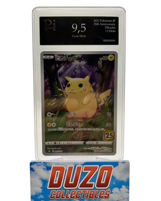 Pikachu Full Art 2021 Pokemon 25th Anniversary No.001/028 Pi 9,5