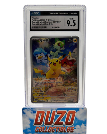 Pikachu Pre-OrderPromo 2022 Pokemon Scarlet&Violet No.001/SV-P CGC 9.5