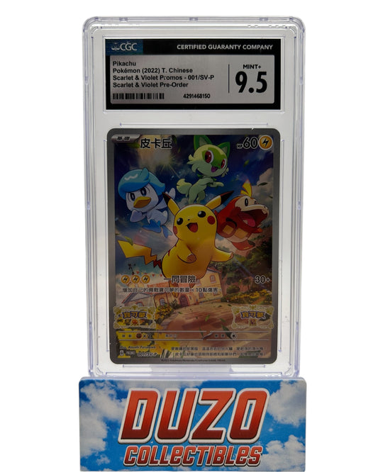 Pikachu Pre-OrderPromo 2022 Pokemon Scarlet&Violet No.001/SV-P CGC 9.5
