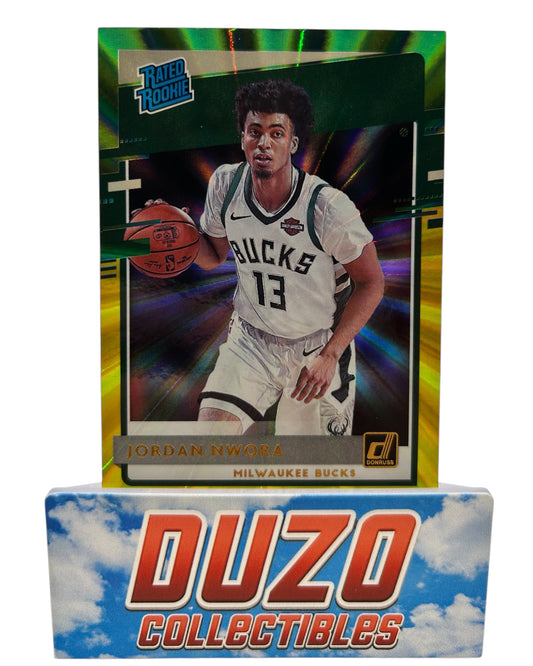 Jordan Nwora Green&Yellow Rated Rookie 2020-21 Panini Donruss No.220