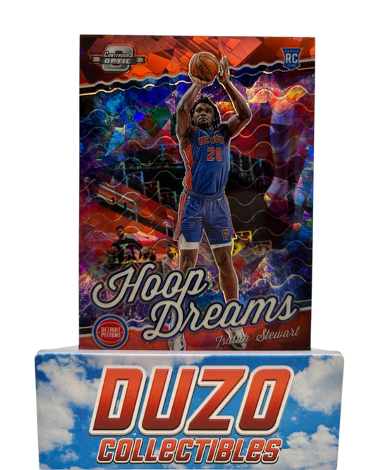 Isaiah Stewart Rookie Hoop Dreams Cracked Ice 2020-21 Panini Contenders Optic No.5