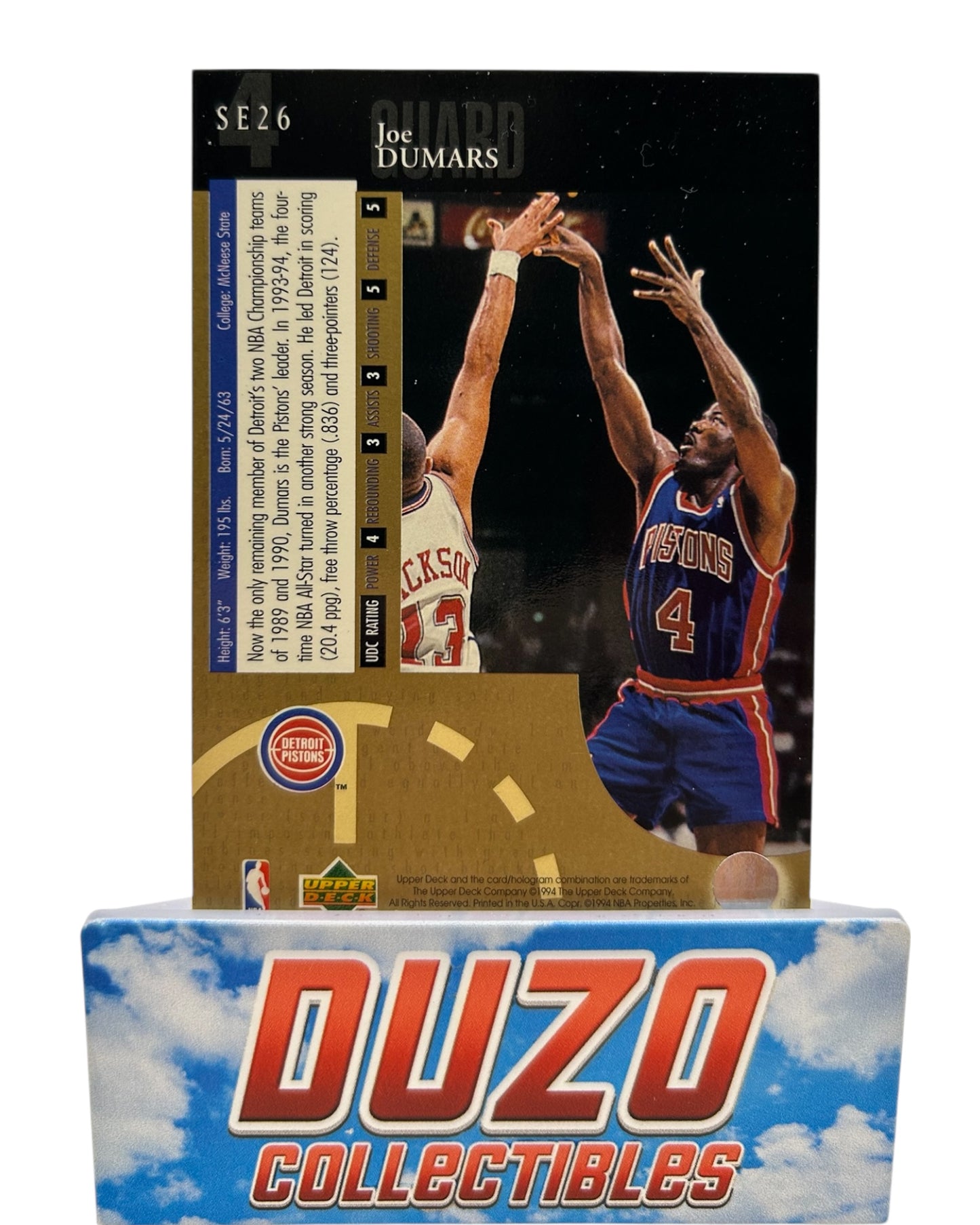 Joe Dumars Gold 1994 Upper Deck No.SE26