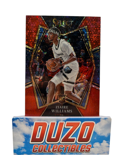 Ziaire Williams Rookie Red Disco /49 Premier Level 2021-22 Panini Select No.181