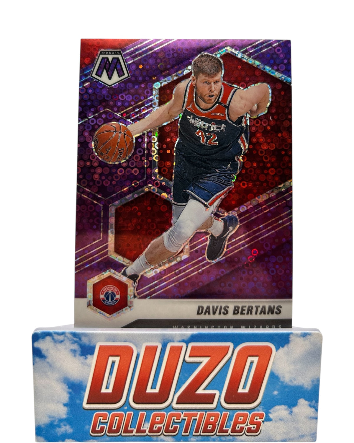 Davis Bertans Purple Disco /50 2020-21 Panini Mosaic No.10