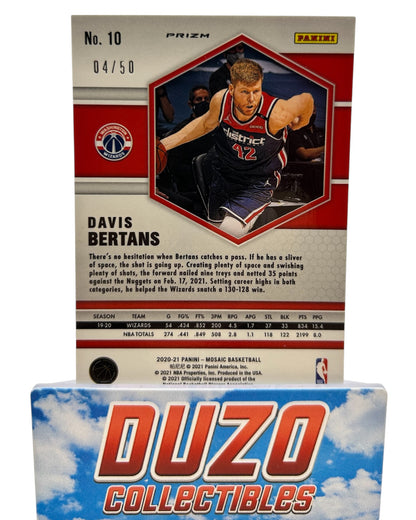 Davis Bertans Purple Disco /50 2020-21 Panini Mosaic No.10