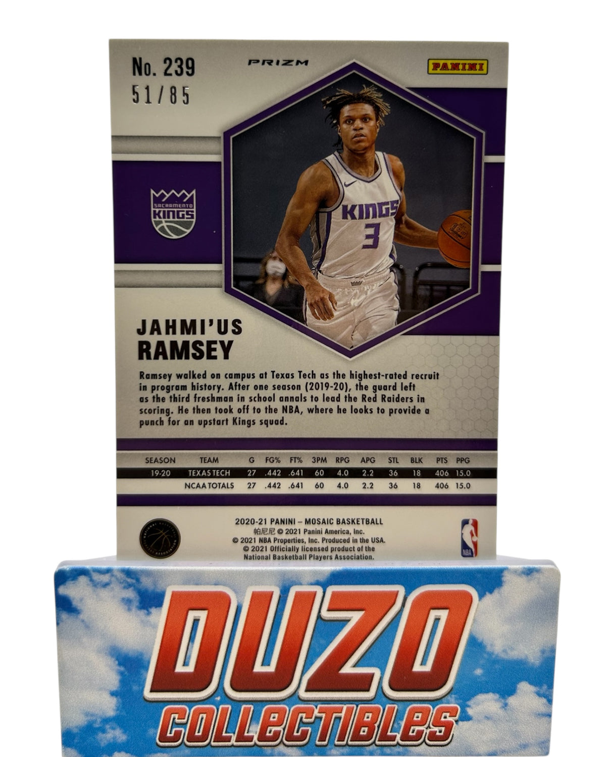 Jahmi'Us Ramsey Rookie Blue Disco /85 2020-21 Panini Mosaic No.239