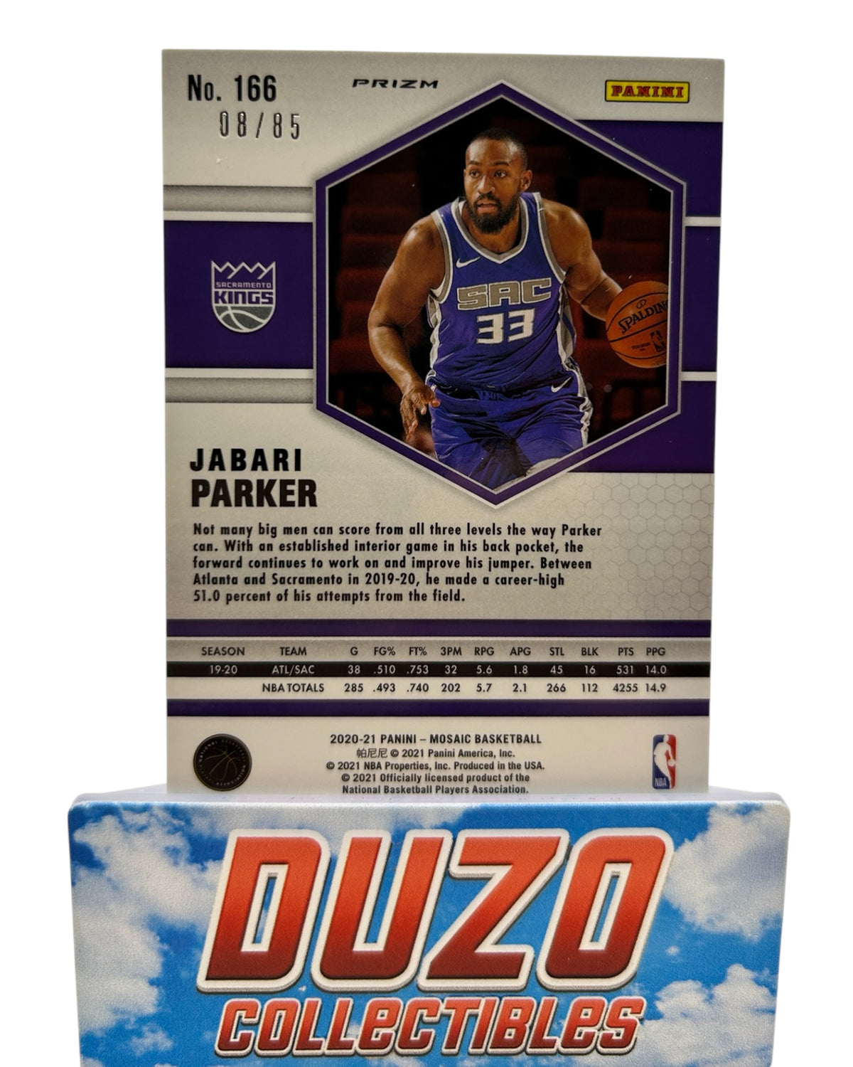 Jabari Parker Blue Disco /85 2020-21 Panini Mosaic No.166