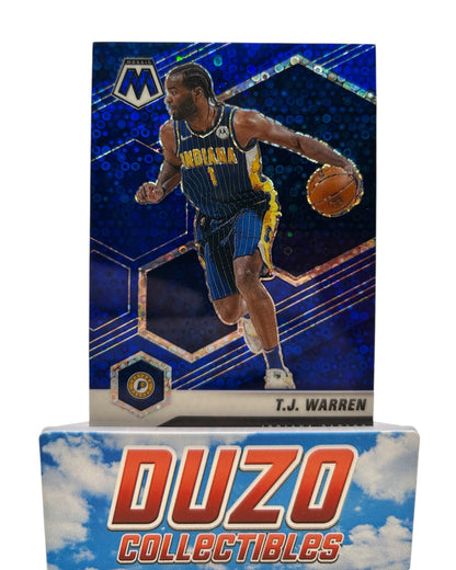 T.J. Warren Blue Disco 16/85 2020-21 Panini Mosaic No.23