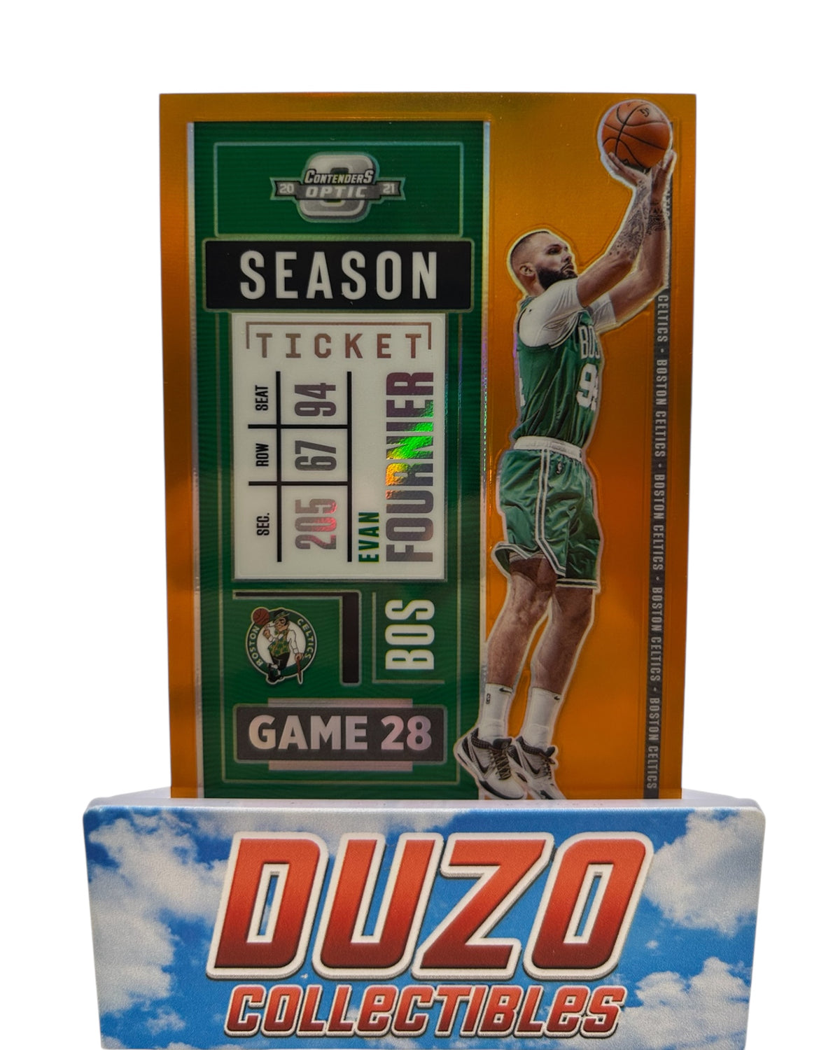 Evan Fournier Orange /49 Season Ticket 2020-21 Panini Contenders Optic No.72