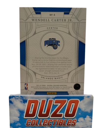 Wendell Carter Jr. Blue /75 2021-22 National Treasures No.4