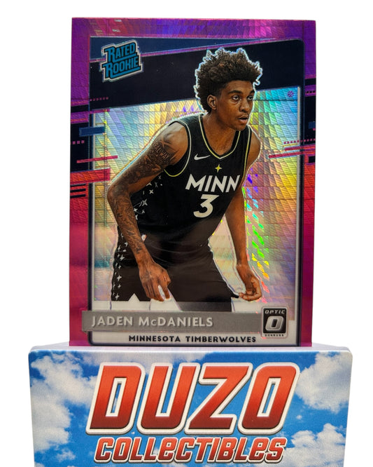 Jayden McDaniels Pink Hyper Rated Rookie 2020-21 Panini Donruss No.178
