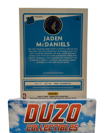 Jayden McDaniels Pink Hyper Rated Rookie 2020-21 Panini Donruss No.178
