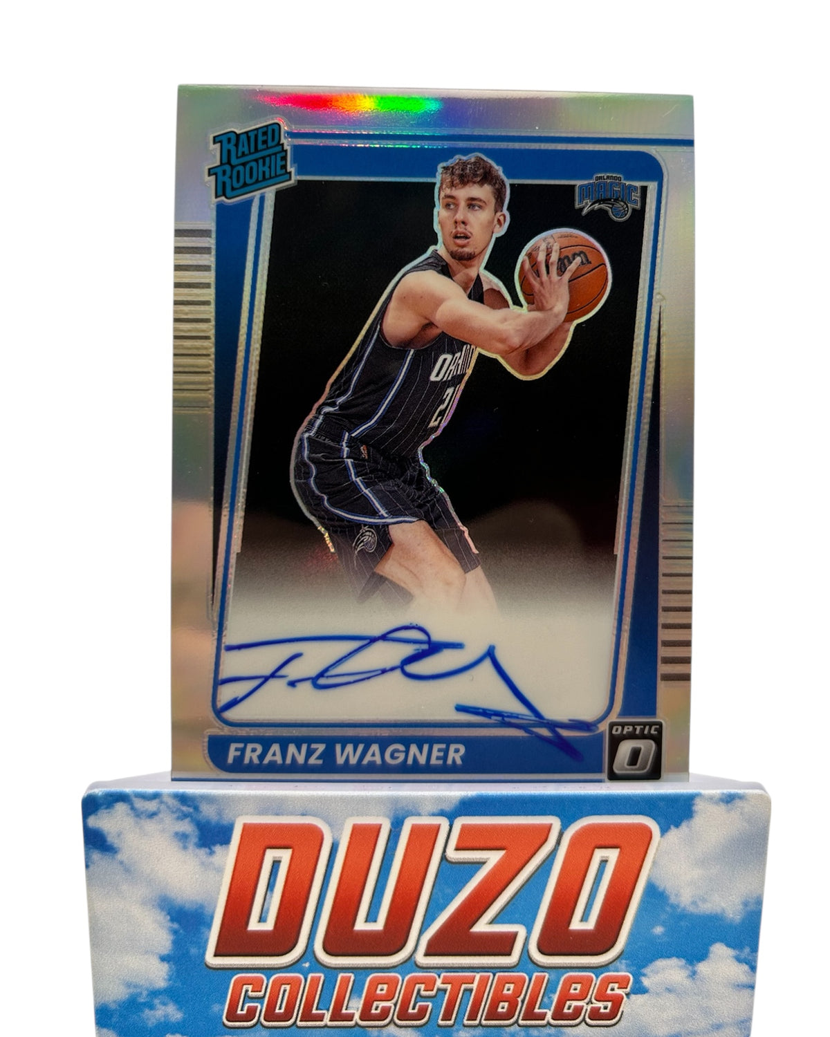 Franz Wagner Rated Rookie Silver OnCard Auto 2021-22 Panini Donruss Optic No.185