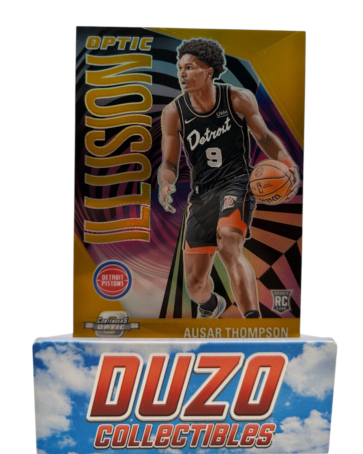 Ausar Thompson Rookie Illussion Gold /10 2023-24 Panini Contenders Optic No.6