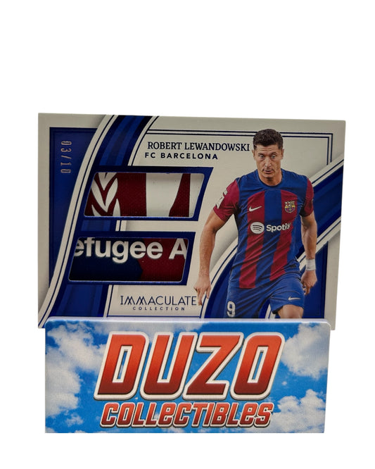 Robert Lewandowski Dual Patch /10 2023-24 Panini Immaculate No.JD-RL