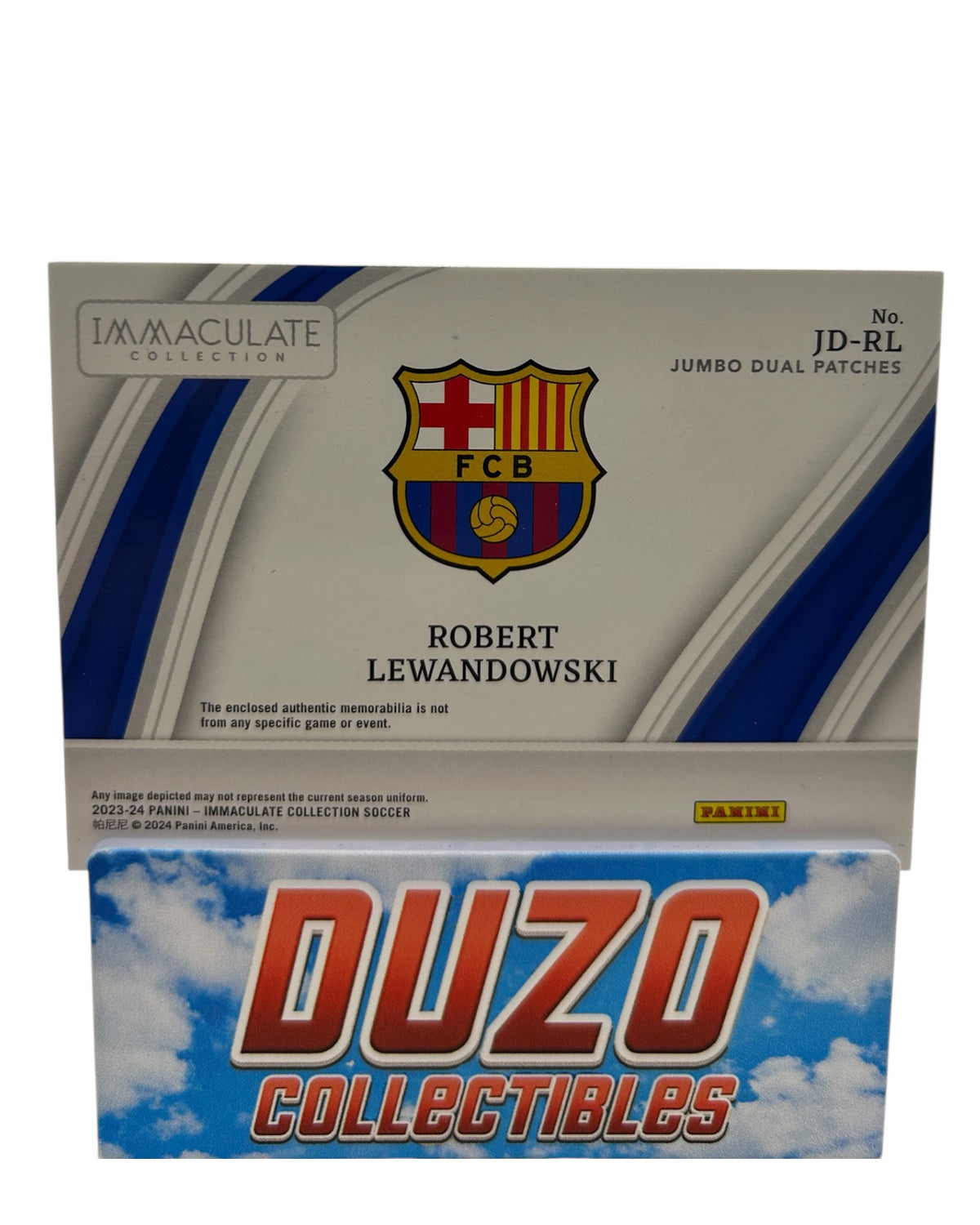 Robert Lewandowski Dual Patch /10 2023-24 Panini Immaculate No.JD-RL