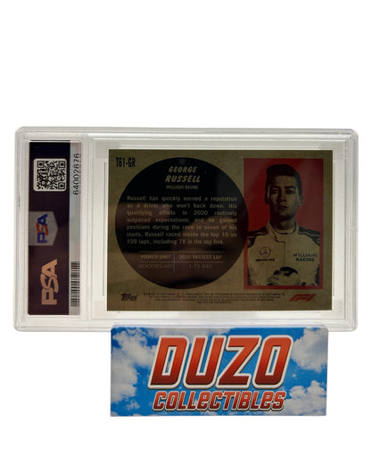 George Russel Topps 1961 Sports Cars 2021 Topps Chrome Formula 1 No.T61-GR PSA9