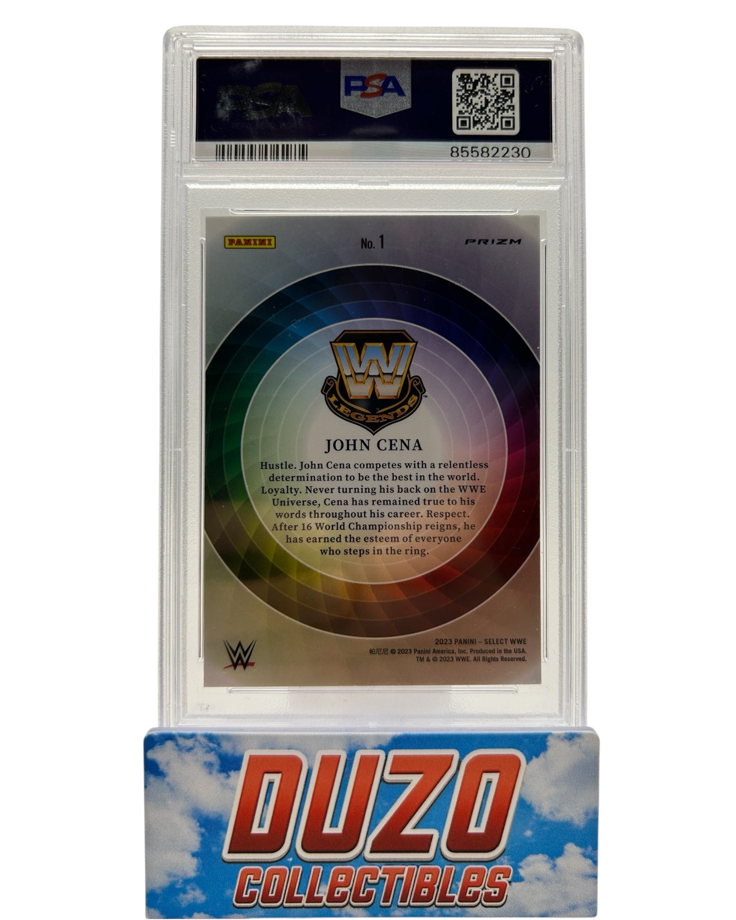 John Cena Color Wheel 2023 Panini Select WWE No.1 PSA10