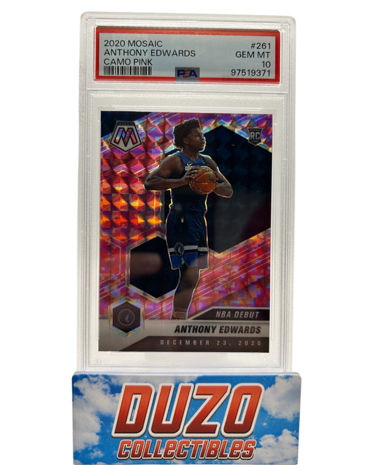 Anthony Edwards Rookie Camo Pink 2020 Mosaic No.261 PSA10