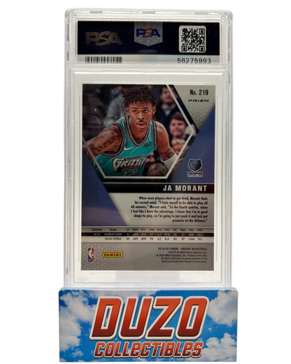 Ja Morant Rookie Reactive Blue 2019 Panini Mosaic No.219 PSA10