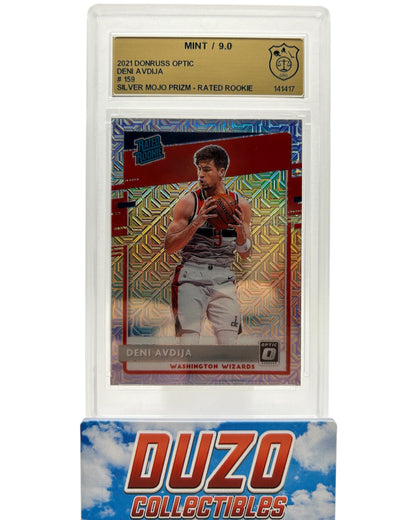 Deni Avdija Rated Rookie Silver Mojo 2021 Panini Donruss Optic No.159 GSG 9