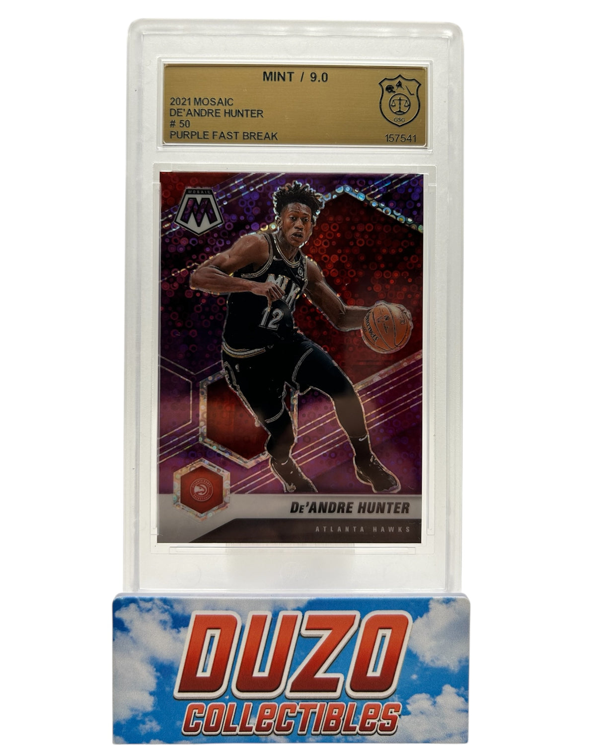 De'Andre Hunter Purple Fast Break /50 2021 Mosaic No.50 GSG9