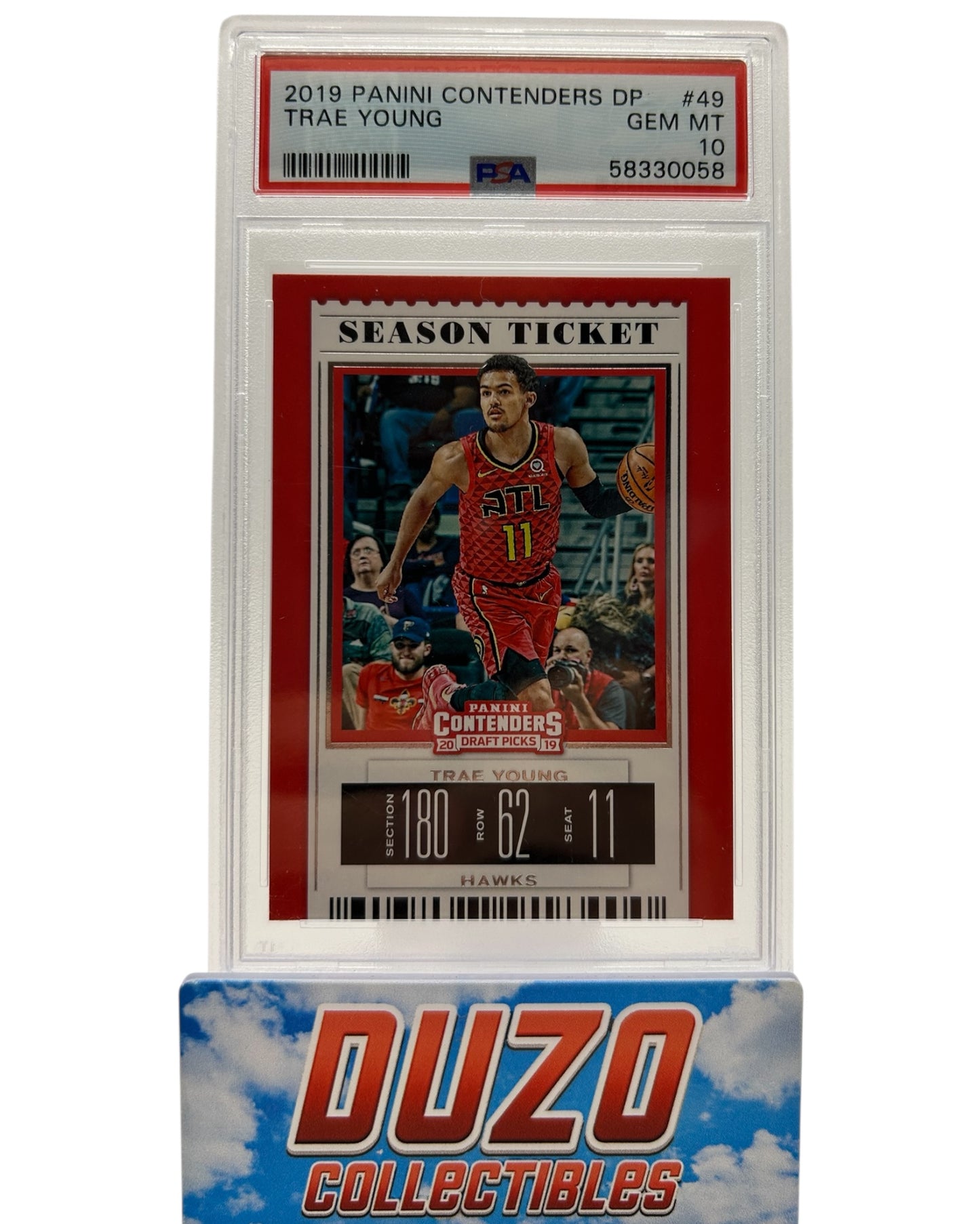 Trae Young Season Ticket 2019 Panini Contenders Draft Picks no.49 PSA10