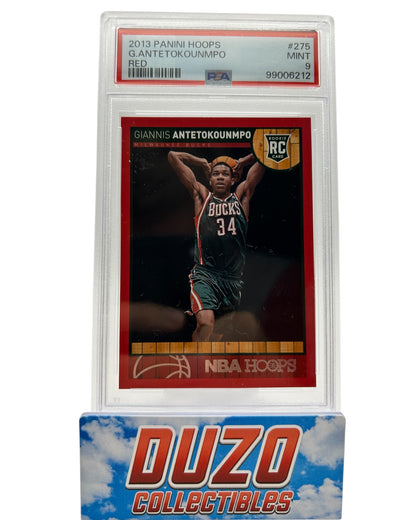Giannis Antetokounmpo Rookie Red 2013-14 Panini Hoops No.275 PSA9