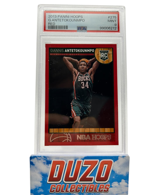 Giannis Antetokounmpo Rookie Red 2013-14 Panini Hoops No.275 PSA9