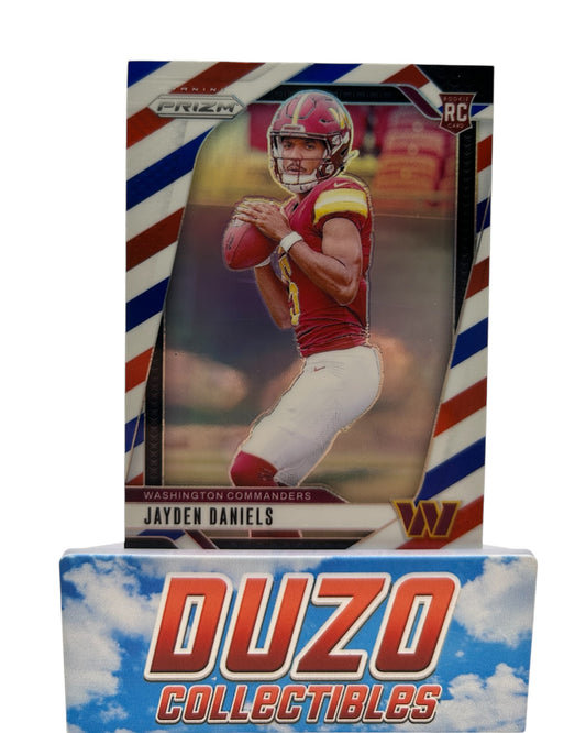Jayden Daniels Rookie Red&White&Blue 2024 Panini Prizm No.347