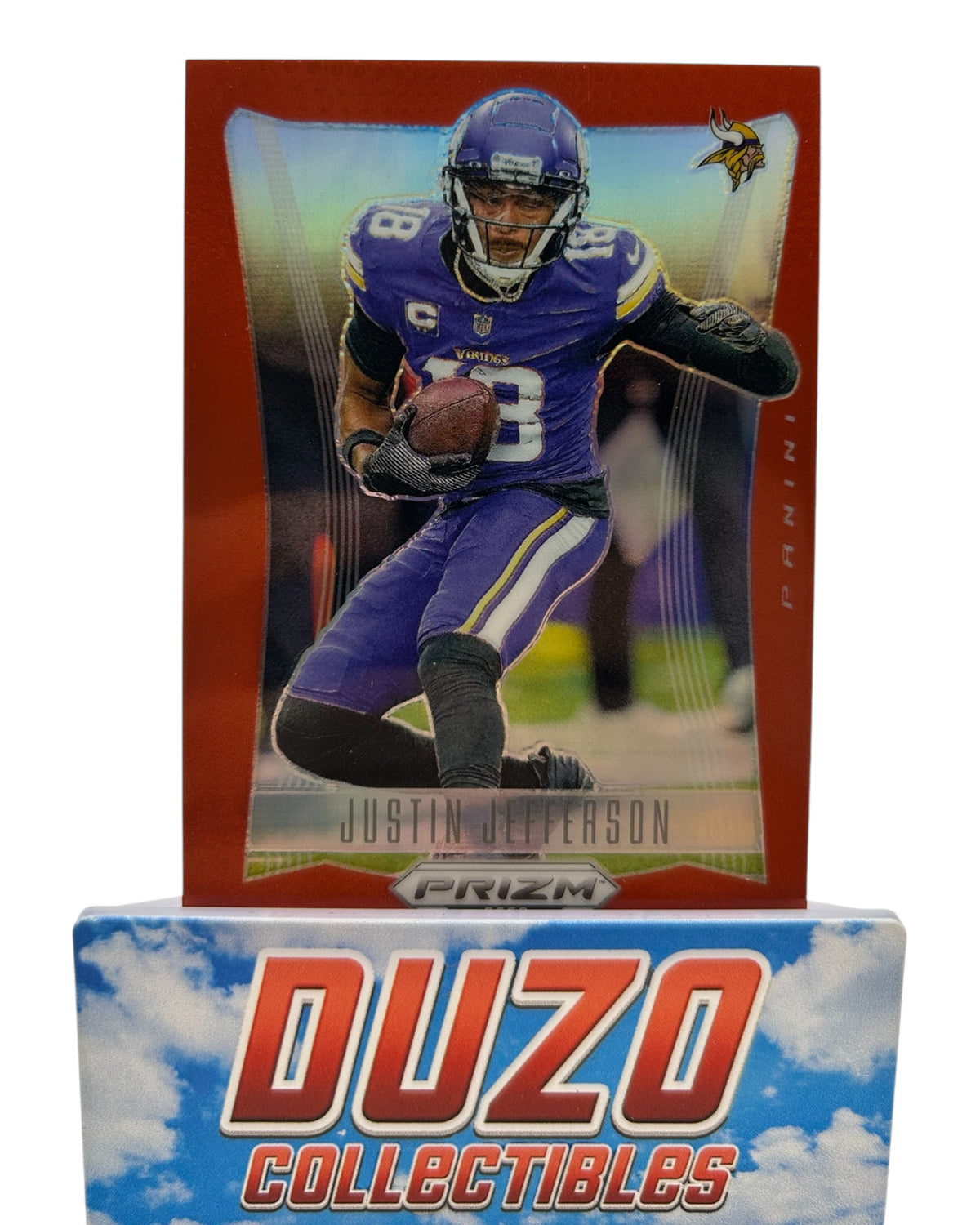 Justin Jefferson Red /199 2024 Panini Pirzm Deca No.211