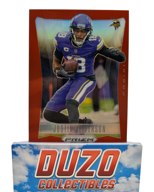 Justin Jefferson Red /199 2024 Panini Pirzm Deca No.211