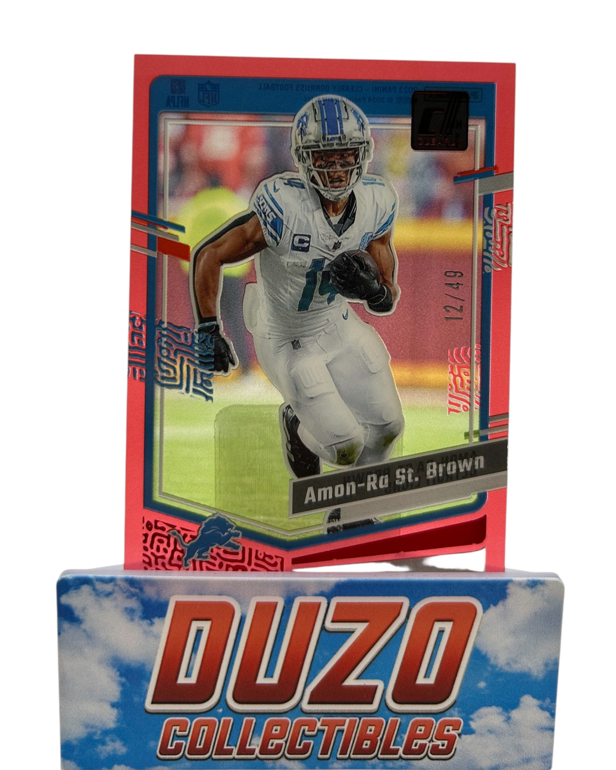 Amon-Ra St. Brown /49 Rated Rookie Auto 2023 Panini Clearly Donruss No.17